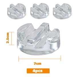 Luxvara Glass Fermentation Weights, 4 Pack Fermentation Weights with Easy Grip Handles, Heavy Glass Fermenting Lids for Wide Mouth Mason Jar, for Sauerkraut, Kimchi, Ø 7cm