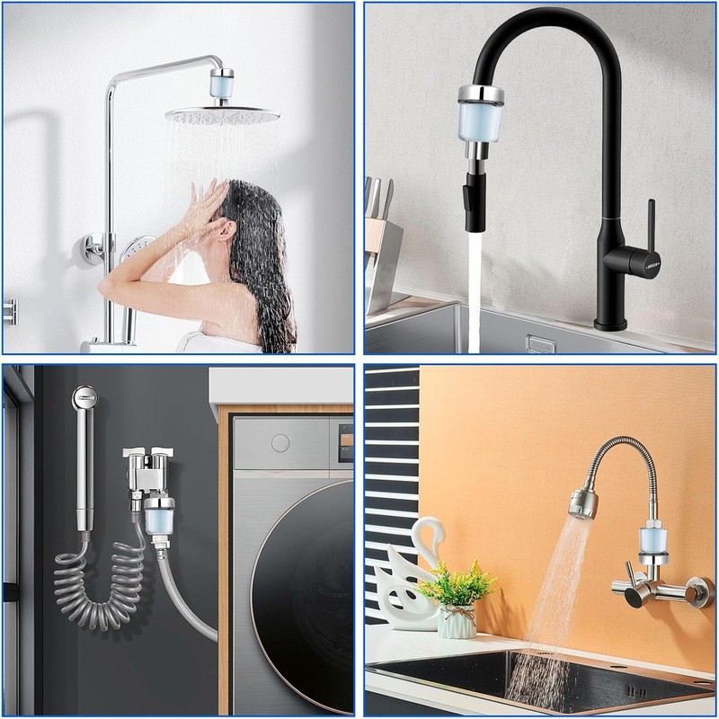 WOOLUCK® Pack of 20 interchangeable filter elements, shower head limescale