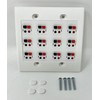 RiteAV 12 Port Speaker Jack Dual Gang Wall Plate for