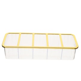 Operitacx Compartment Storage Box Makeup Tv Holder Acrylic Holder Desktop Organizer Multi-grid Lipstick Case Compartment Pencil Stand Pen Holder Pp Make up Remote Control Box White Office
