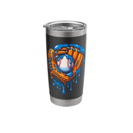 Baseball Ice Cream Dripping Glove Drip Baseball Catcher Kids Stainless Steel Insulated Tumbler
