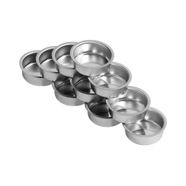 Tea Light Holder Silver Diameter 40 mm / 18 mm Deep - Tea Light Spout for Standard Tea Light Candles A Genuine German Quality Product Size: Set of 50