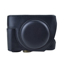 Rieibi ZV1 Case - Vintage PU Leather Camera Case for Sony ZV1 ZV-1 DSLR Camera - ZV-1 Protective Case - Black