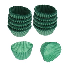 CybrTrayd No.4 Glassine Paper Approximately 200 Pieces – 1” Base, 3/4” Wall Candy Cups, Green