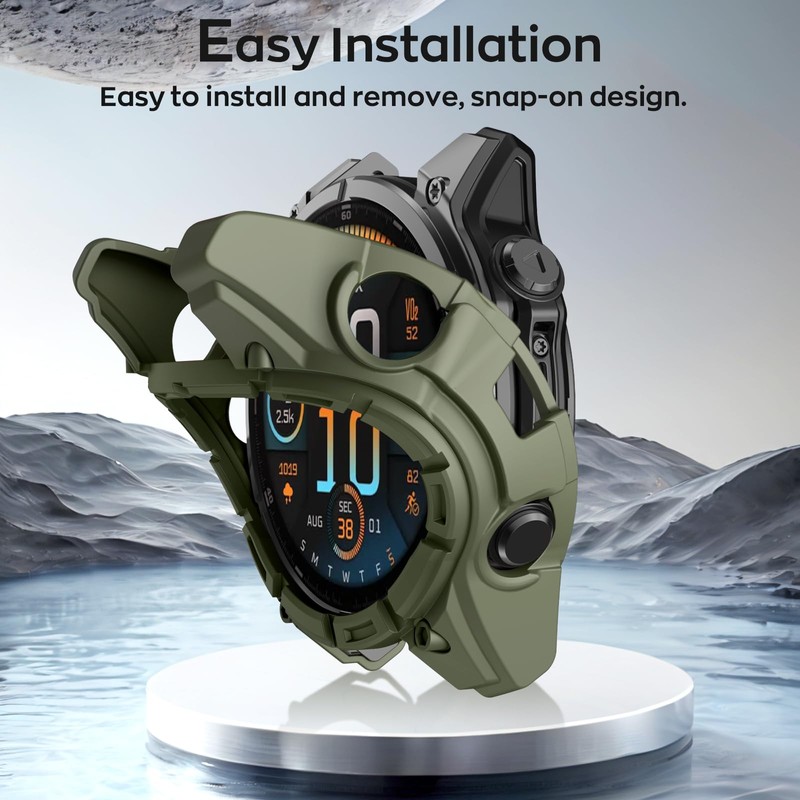 ISABAKE Case Cover Compatible with Garmin Fenix 8 47MM Solar,