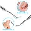 Nagelfeile Eckenheber Doppelseitige Nagelheber Werkzeug Edelstahl Professionelle Set mit Gerade