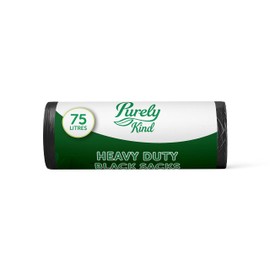 Blake and White Purely Kind Heavy Duty Black Sacks | 75L | Roll of 30