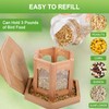 Liawm Wooden Bird Feeder for Outdoors Hanging, Red Cedar Hexagon