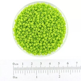 Miyuki Round Rocaille Seed Beads Size 8/0 Opaque Chartreuse Green 22GM (8-416)