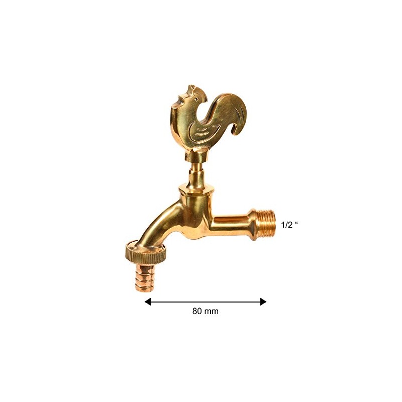 VARIOSAN Gockel 11251 Outlet Valve 1/2 Inch Polished Brass Long