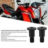 2PCS Motorcycle Handlebar Bar End Mirror Adapters M16 Thread Aluminum