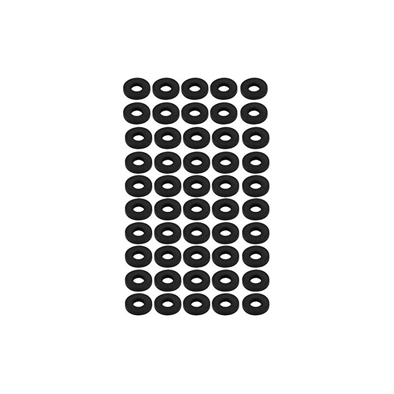 sourcing map Pack of 50 Rubber Round Flat Assortment Size
