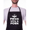 Prick With a Fork BBQ Cooking Funny Novelty Apron Black