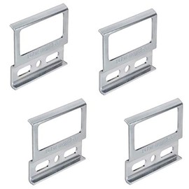Gedotec Wall Bracket Wall Cupboard Hanger Hanging Rail with Hanging Lock | Support Plates for Screwing | Galvanised Metal | Load Capacity 120 kg | Pack of 4 - Hanger for Hanging Cupboards