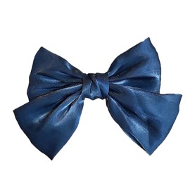 Big Hair Bows Clips for Women Satin Hair Bow Barrette Hair Clip French Design Hair Accessories for Thick Curly Hair Women Girls Blue Bowknots Hair Ties Clip Hairpin