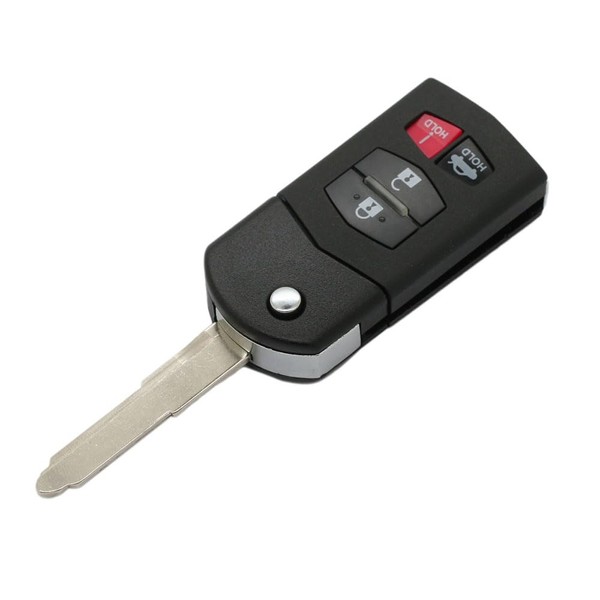BROVACS Replacement Key Shell Compatible with MAZDA 4 Button Keyless