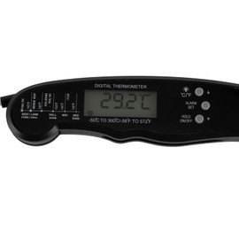 Fleischthermometer, Sofort Ablesbares Thermometer, Digitales Fleischthermometer, Doppelsonde, Küche Für Ofen, Multi Nadel Multifunktion, Wasserdicht Für Fleisch, Milch, Grill, Wasser(Schwarz)