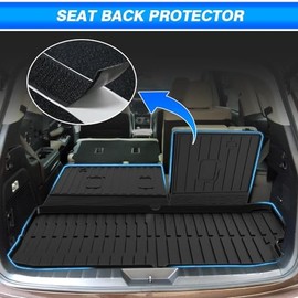 T TGBROS Compatible with 2019-2023 2024 2025 Subaru Ascent Cargo Mat All Weather Cargo Liner Rear Trunk Liner Bedliner Black Odourless Non-Slip