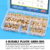 Glarks 525Pcs U Shape Copper Wire CrimpTerminal Assortment Set Non-Insulated