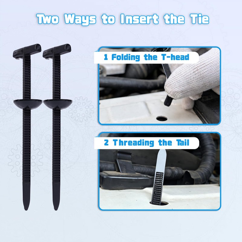 150pcs Upgrade Nylon Universal Cable Tie Buckle with Storage Box,