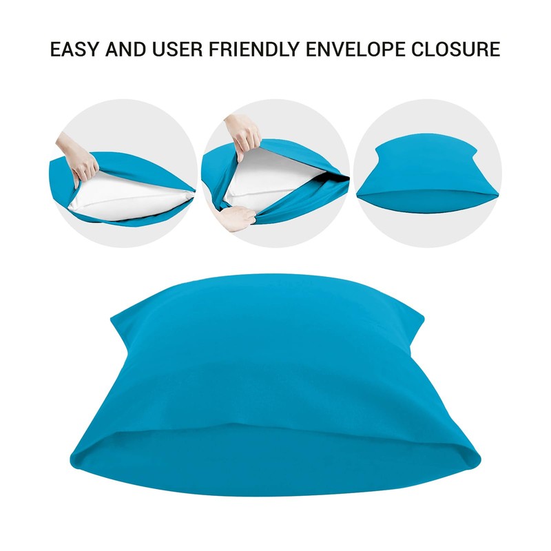 Pamposh Pillow Cases 2 Pack Super Soft Brushed Microfibre Pillow