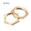 sourcing map G1/2 Lock Nut, Hex Brass Female Locknut for