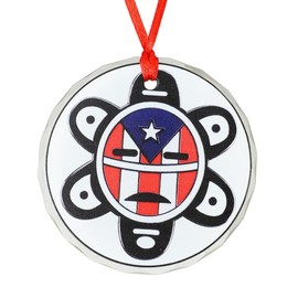 Puerto Rico Taíno Sun Christmas Ornaments – Traditional Boricua Tree Decorations – Celebrate Puerto Rican Culture with Taíno Heritage Symbols