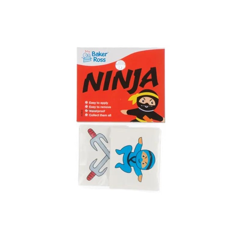 Baker Ross AC858 Ninja Temporary Tattoos, 24 Count (Pack of