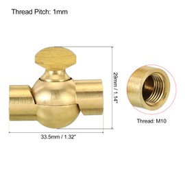 PATIKIL M10 Sloped Ceiling Adapter, Rotatable Swivel Hanging Angled Brass Light Fixture 180 Degrees Adjustment for Pendant Light Chandelier Ceiling Lamp