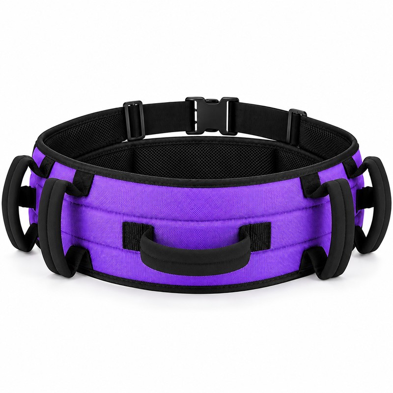 Adjustable Gait Belt for Elderly Mobility Assistance – 7-Handle Padded