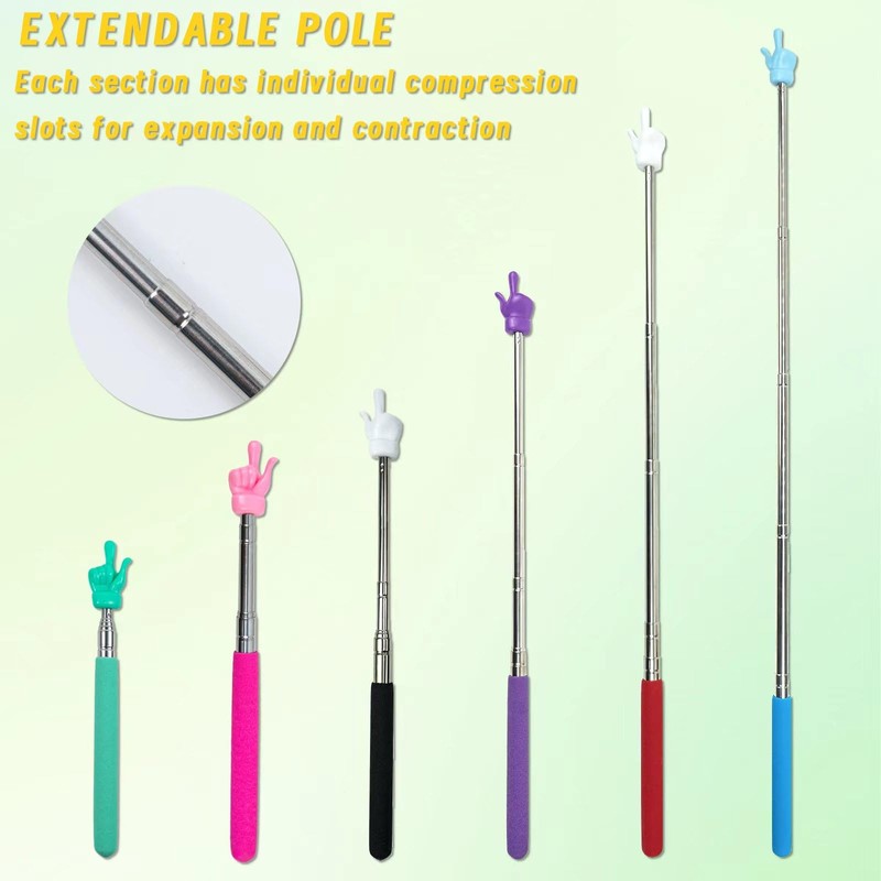 6 pcs Telescopic Teachers Pointer Teachers Pointer Sticks Mini Retractable