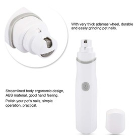 Zerodis Pet Claws Nail Grinder, Electric Battery Operated Pet Nail Trimmer Clippers Portable Dog Grooming Grinding Tool for Pet Dogs Cats (Grey)
