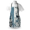 ABAKUHAUS Cooking Apron, Blue-grey, dark grey