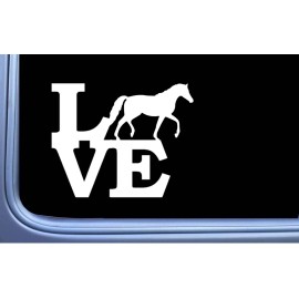 EZSTIK Natural Walking Horse Love Sticker OS 501 vinyl 6" Decal shoe bridle