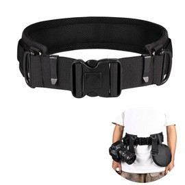 LKCCTKK Multi-functional Waist Belt, Total Length 26.8 - 47.2 inches (68 - 120 cm), Photography Equipment, Tool Storage, Tactical Belt, Tool Belt, SLR Camera, Lens Accessories, Tripod, Travel,