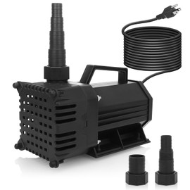 BARST 3000GPH Submersible Water Pump High Flow UL Certified Pond Pump Waterfall Pumps Submersible Outdoor Water Fountain Pump with Pump Barrier Bag (3000GPH-230W-BLACK)