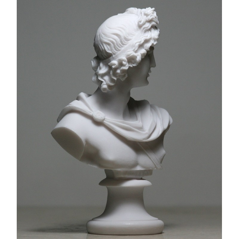 greekartshop Generic Apollo God of Music & Light Alabaster Bust