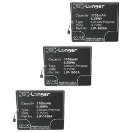 Synergy Digital Wireless Router Batteries, Works with Clear Spot FreedomPop Mobile 4G Wireless Router, (Li-Pol, 3.7V, 1700 mAh), combo-pack includes: 3 x SDWR-P1555 Batteries