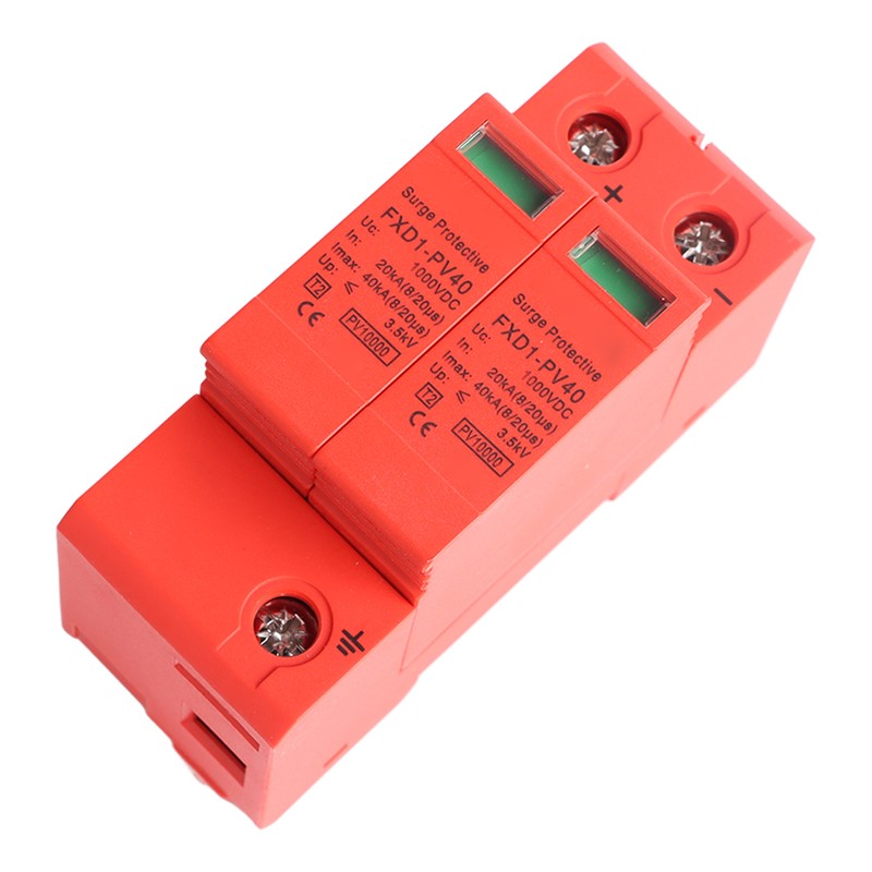 Voltage Surge Arrester Device 2P Photovoltaic DC Surge Protector DC1000V