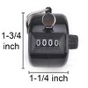 TopTie ABS Hand Tally Counter, 4-Digit Mechanical Golf Clicker Counter