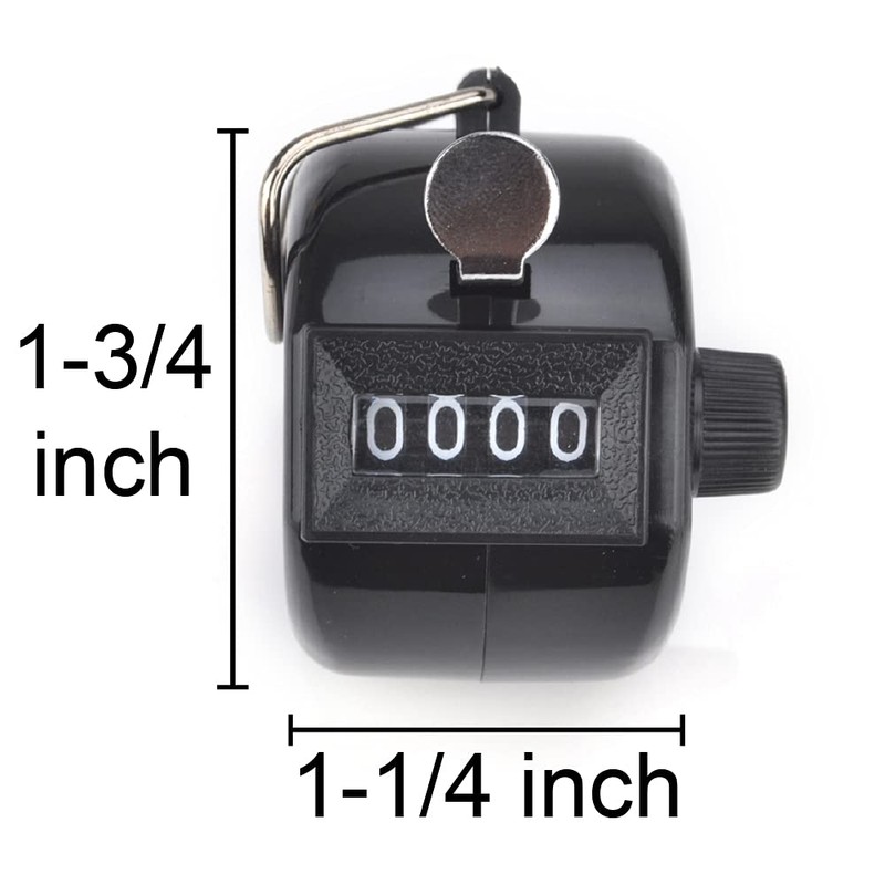 TopTie ABS Hand Tally Counter, 4-Digit Mechanical Golf Clicker Counter