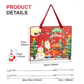 Christmas Advent Calendar 2024 Kids Girls Charm Bracelet Jewellery Advent Calendar 2024 Jewellery Making Kit, Christmas Countdown Calendar Bracelet Craft Kit Xmas Calendar Gifts for Girls Kids