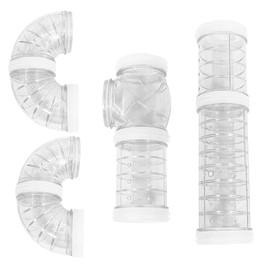 Tfwadmx Hamster Tube Toy DIY Assorted Small Guinea Pig Cage Toys Playground Tunnel Excercise for Rat Mouse Drawf Hamster Ferret and Other Small Animals-White