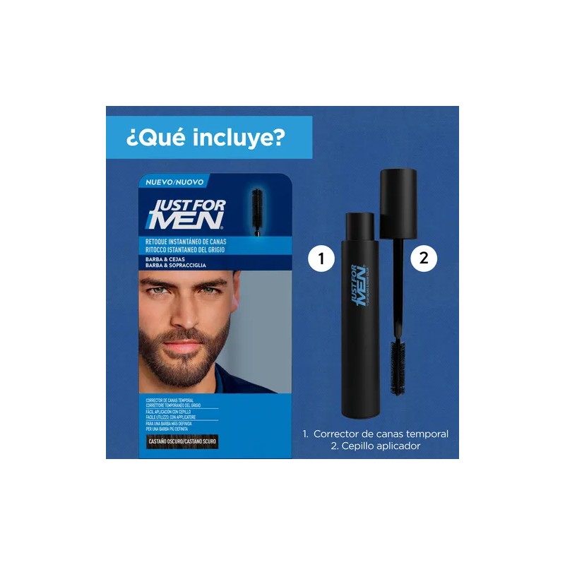 Retoque Temporal Just For Men De Canas Barba Cast Osc
