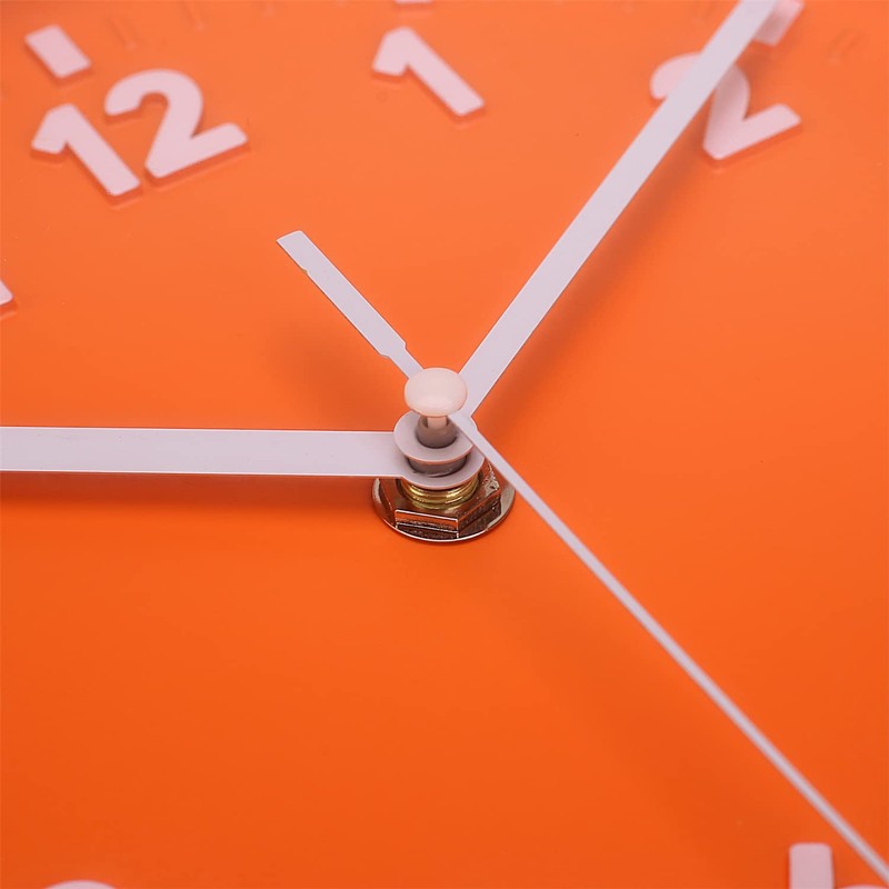 Topkey 8” Round Silent Wall clock Easy Read Big Numbers