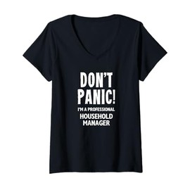 Womens Household Manager V-Neck T-Shirt
