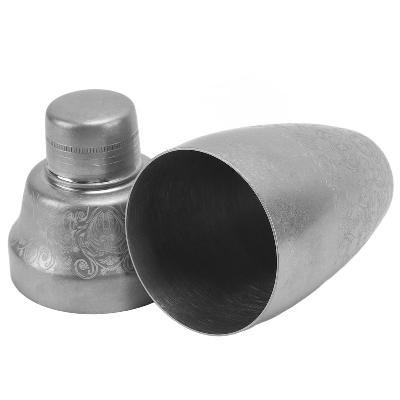Cocktail Shaker 304 Stainless Steel Boston Shaker Mixer with Built