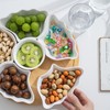 Rotatable Lazy Susan Party Serving Tray, 12 Inch Ceramic Divided