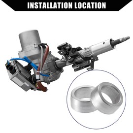 Hihaha Intermediate Steering Shaft Bushings for Dodge for Ram 1500 2500 3500 4500 5.9L 6.7L 2003-2019 / Column Shaft Bushings/Metal / 1 Pair/Silver Tone