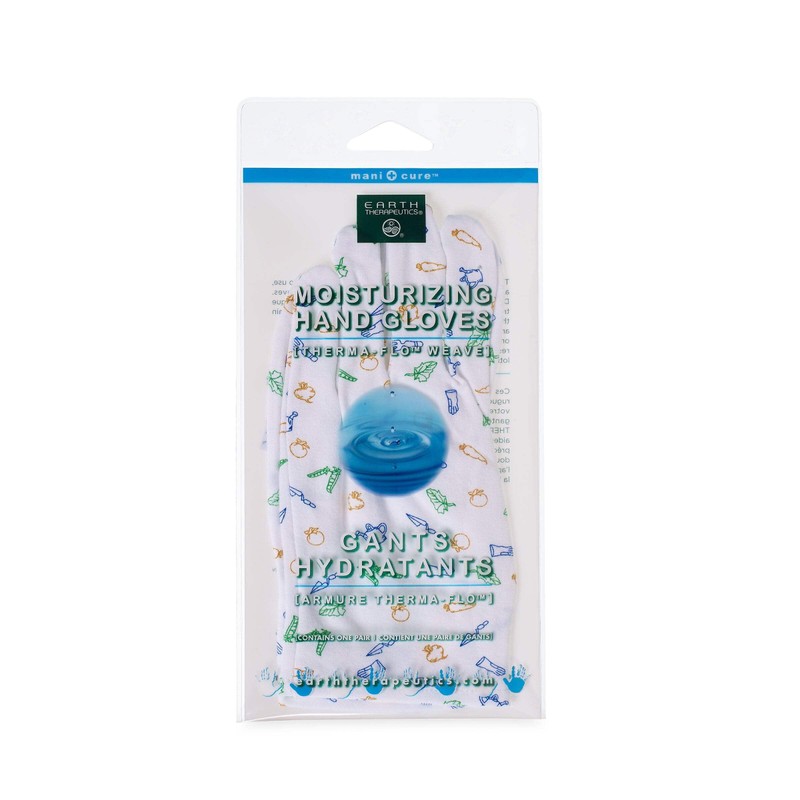 Earth Therapeutics Moisturizing Hand Gloves w/Garden Prints - (1 Pair)